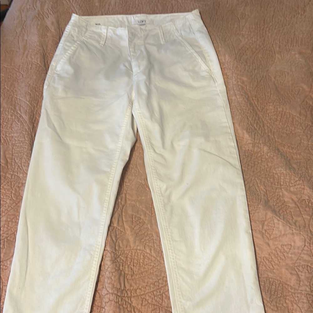 White Casual Pants